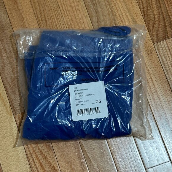 NWT Free People SOLD OUT COLOR Hot Shot Tee Romper in Electric Blue - Size XS - Picture 5 of 5